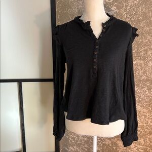 Pilcro Black Long Sleeve Top